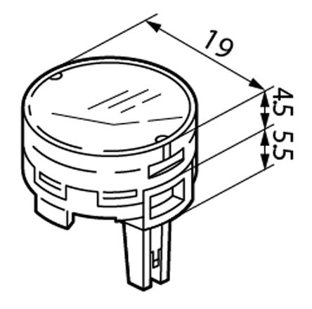 디바이스마트,스위치/부저/전기부품 > 스위치 > 스위치캡,,AT4178JC,Clear, Red Push Button Cap, for use with LB Series, Round Cap / 125-1762