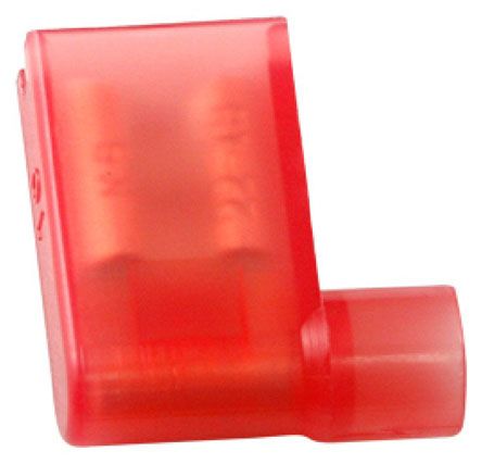 RS PRO Capocorda Faston A Crimpare, 6.35 X 0.8mm, 0.5mm² - 0.75mm², Rosso Protetto