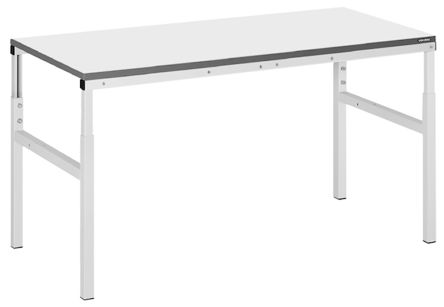 RS PRO Steel Workbench, 300kg Max Load, Adjustable Height, 950mm X 1500mm