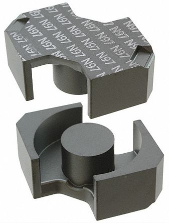 EPCOS 变压器铁芯, 铁芯尺寸RM 12, 主体材料N97, 整体尺寸37.6 x 29.8 x 24.6mm, 使用于电源变压器