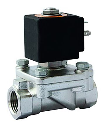 Parker Válvula De Solenoide De 2 Puertos, Hembra BSP De 1 Pulg., Solenoide, NC De 230 V Ac