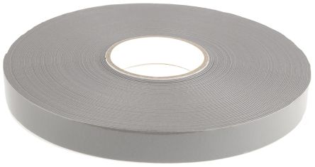 RS PRO Grey Foam Tape, 25mm X 33m, 1.1mm Thick