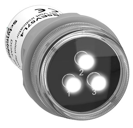 Schneider Electric Leuchtmelder Harmony XB5 400V Weiß, Ausschnitt-Ø 30mm LED Tafelmontage IP 67 Schnellverbindung
