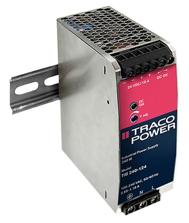 TRACOPOWER Alimentation Pour Rail DIN, Série TIB, 24V C.c.out 10A, 85 → 264V C.a.in, 240W