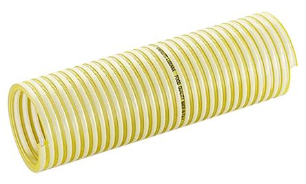 Merlett Plastics Luisiana Schlauch, Ø 20mm 26.2mm Gelb PVC Übertragung, Vakuum 8 Bar Für Lebensmittel X 10m
