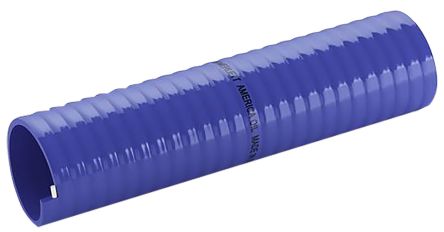 Merlett Plastics America Oil Schlauch, Ø 38mm 47.6mm Blau PVC Übertragung, Vakuum 5 Bar Für Kraftstoff & Öl X 10m