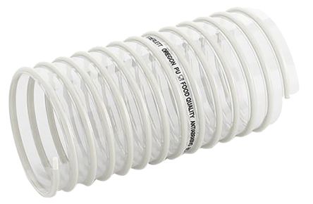 Merlett Plastics Saug- Und Förderschlauch PVC,, Verstärkt, Innen-Ø 32mm, Außen-Ø 38.2mm, Länge 10m, Klar