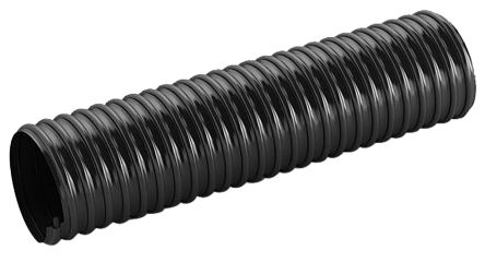 Merlett Plastics Black PVC Reinforced Flexible Ducting, 30m, 20mm Bend Radius