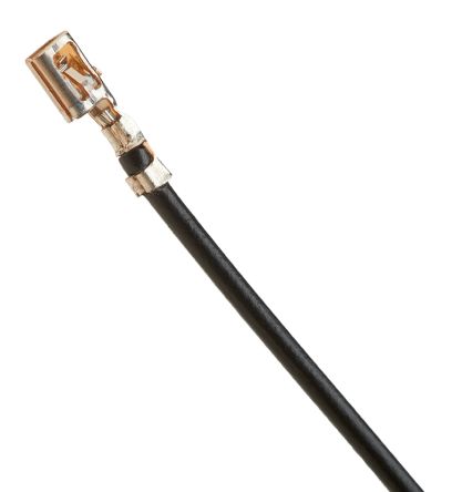 Molex Female Pico-Clasp To Female Pico-Clasp Crimped Wire, 300mm, 28AWG, Black