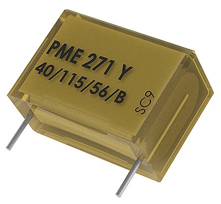 KEMET Condensador De Papel, 2.2nF, ±20%, 300V Ac, Montaje En Orificio Pasante