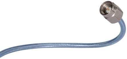 Huber+Suhner Cable Coaxial RF, 50 Ω, Con. A: SMA, Macho, Con. B: SMA, Macho, Long. 76.2mm Azul