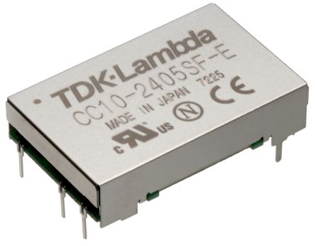 TDK-Lambda CC-E DC-DC Converter, ±12V Dc/ 450mA Output, 9 → 18 V Dc Input, 10W, Through Hole, +85°C Max Temp