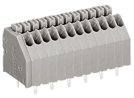 Wago Conector De Iluminación Hembra 250, 12 Polos, Montaje En PCB, 320 V, 2 (CSA) A, 4 (IEC/EN 60664-1) A, 5 (UL) A