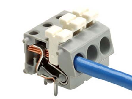 Wago Conector De Iluminación Hembra 804, 3 Polos, Montaje En PCB, 630 V, 10 (UL/CSA) A, 24 (IEC/EN 60664-1) A