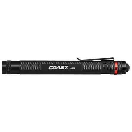 Coast LED笔形手电筒, G系列, 36 lm, 2 个 AAA电池, 黑色