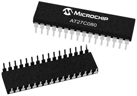 Microchip EPROM AT27C080-90PU, 8Mbit, 1M X 8 Bit, 90ns, PDIP 32 Pines