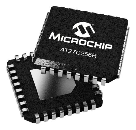 Microchip EPROM AT27C256R-70JU, 256kbit, 32K X 8 Bits, 70ns, PLCC 32 Pines