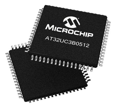 Microchip Microcontrollore, AVR32, TQFP, AT32, 64 Pin, Montaggio Superficiale, 32bit, 60MHz