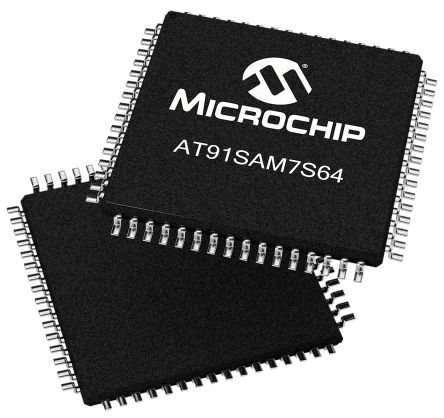 Microchip Mikrocontroller AT91 ARM7TDMI 32bit SMD 64 KB LQFP 64-Pin 55MHz 16 KB RAM USB
