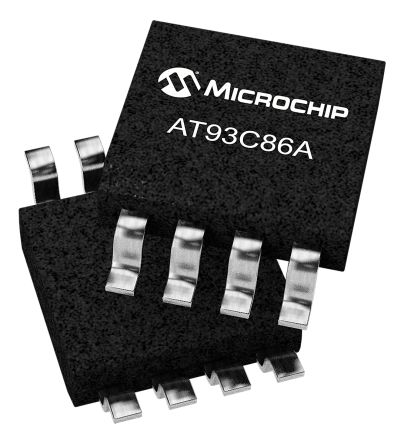 Microchip Memoria EEPROM AT93C86A-10SU-2.7, 16kbit, 1024, 2048 X, 8bit, Serie 3 Cables, 250ns, 8 Pines SOIC