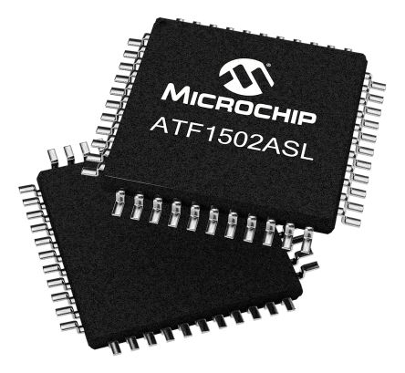 Microchip CPLD ATF1502AS-10JU44, ATF1502AS 32 Celdas, 32 I/O, 2 Bloques, En El Sistema PLCC 44 Pines 10ns