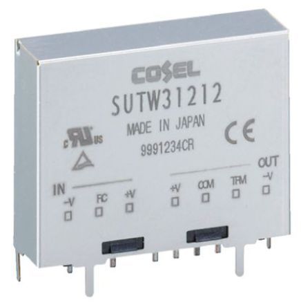 Cosel SUTW DC/DC-Wandler 3.12W 48 V Dc IN, ±24V Dc OUT / 130mA 500V Ac Isoliert