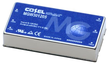 Cosel Convertidor Dc-dc 25W, Salida ±5V Dc, 2.5A, 250mV