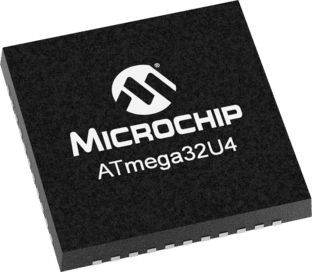 Microchip Microcontrolador ATMEGA32U4-MU, Núcleo AVR De 8bit, RAM 2,5 Kb, 16MHZ, QFN De 44 Pines