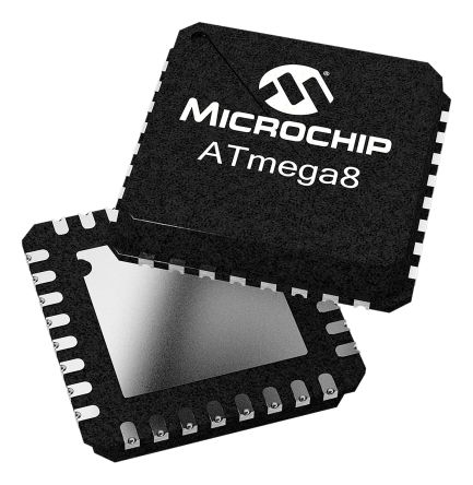 Microchip Microcontrôleur, 8bit, 512 B RAM, 8 Ko, 16MHz, PLCC 44, Série ATmega