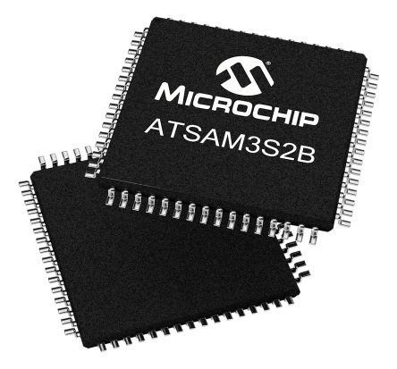 Microchip Mikrocontroller SAM3S ARM Cortex M3 32bit SMD 128 KB LQFP 64-Pin 64MHz 32 KB RAM USB
