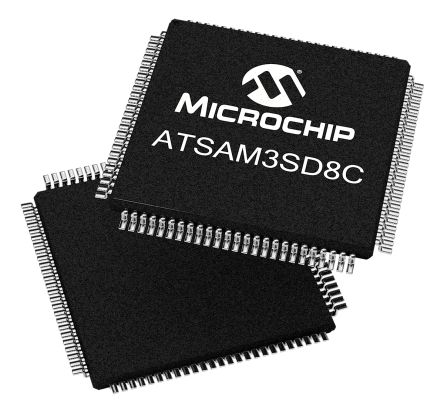 Microchip Mikrocontroller SAM3SD8 ARM Cortex M3 32bit SMD 512 KB LQFP 100-Pin 64MHz 64 KB RAM USB