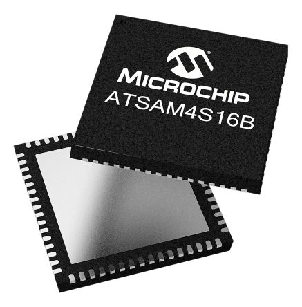 Microchip Microcontrôleur, 32bit, 128 Ko RAM, 1,024 Mo, 120MHz, QFN 64, Série SAM4S