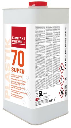Kontakt Chemie PLASTIK 70 SUPER Schutzlack Acryl Harz Transparent >85kV/mm, Dose 5 L