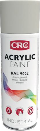 CRC ACRYLIC PAINT Sprühfarbe Grau-Weiß Glänzend, 400ml, RAL 9002