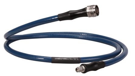 Huber+Suhner Câble Coaxial TL-8A, Type N, / SMA, 1.5m, Bleu