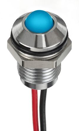 RS PRO LED Schalttafel-Anzeigelampe Blau 1.8 → 3.3V Dc, Montage-Ø 8mm, Leiter