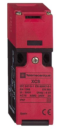 Telemecanique Sensors XCSPA Sicherheits-Verriegelungsschalter Codiert 2 Schließer / 1 Öffner 240V Nylon
