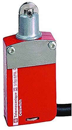 Preventa XCSM Safety Limit Switch with Roller Plunger Actuator, Zamak, 2NC/2NO