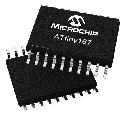 Microchip Mikrocontroller ATtiny167 AVR 8bit SMD 16 KB TSSOP 20-Pin 16MHz 512 B RAM