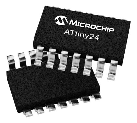Microchip Mikrocontroller ATtiny24 AVR 8bit THT 2 KB PDIP 14-Pin 20MHz 128 B RAM