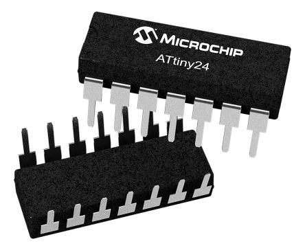 Microchip Mikrocontroller ATtiny24A AVR 8bit SMD 2 KB SOIC 14-Pin 20MHz 128 B RAM