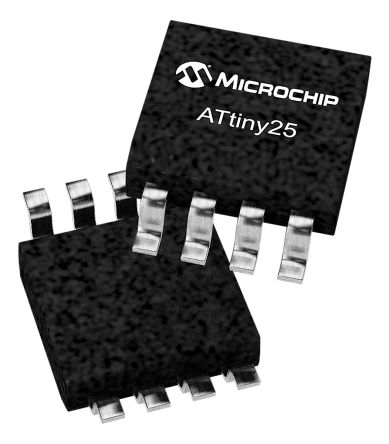 Microchip Mikrocontroller ATtiny25 AVR 8bit SMD 2 KB SOIJ 8-Pin 20MHz 128 B RAM