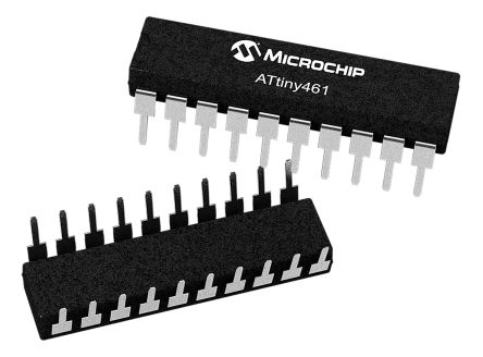 Microchip Mikrocontroller ATtiny461 AVR 8bit THT 4 KB PDIP 20-Pin 20MHz 256 B RAM