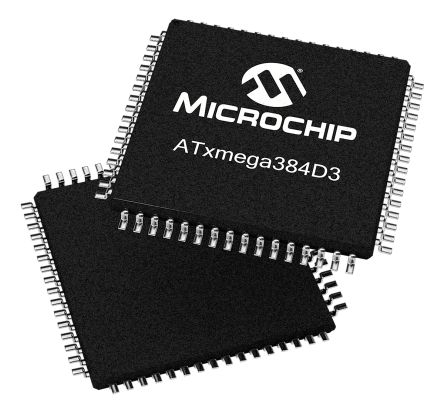 Microchip Microcontrôleur, 8bit, 32 Ko RAM, 384 + 8 KB, 32MHz, TQFP 64, Série AVR XMEGA