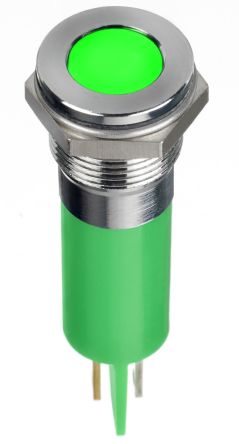 RS PRO Voyant LED Lumineux Vert, Dia. 14mm, 12V C.c., IP67
