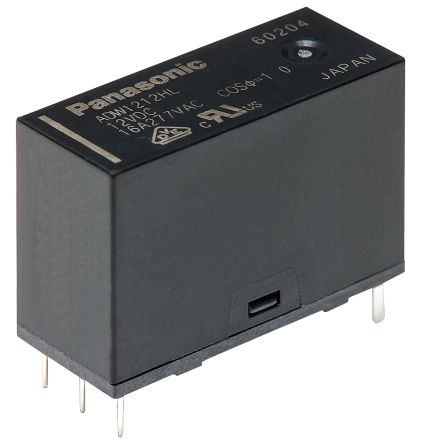 Panasonic PCB Mount Latching Power Relay, 5V Dc Coil, 16A Switching Current, SPST
