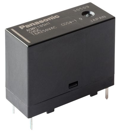 Panasonic PCB Mount Latching Power Relay, 9V Dc Coil, 16A Switching Current, SPST