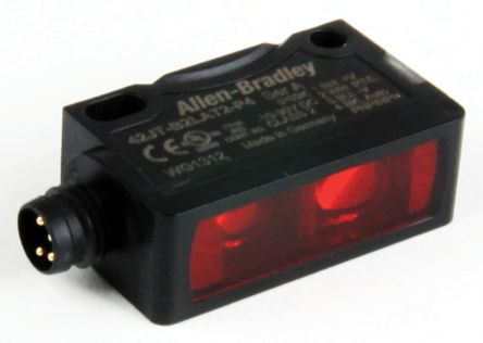 Allen Bradley 42JT Kubisch Optischer Sensor, Hintergrundunterdrückung, Bereich 3 Mm → 400 Mm, NPN/PNP Ausgang,