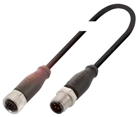BALLUFF Male 5 Way M12 To Female 4 Way M12 Sensor Actuator Cable, 2m