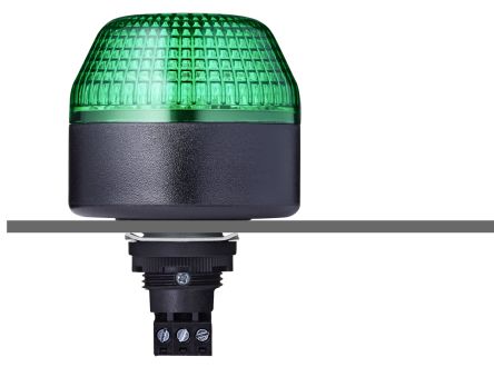 AUER Signal IBL, LED Blitz, Dleuchte Grün, 24 V Ac/dc, Ø 65mm X 89.7mm